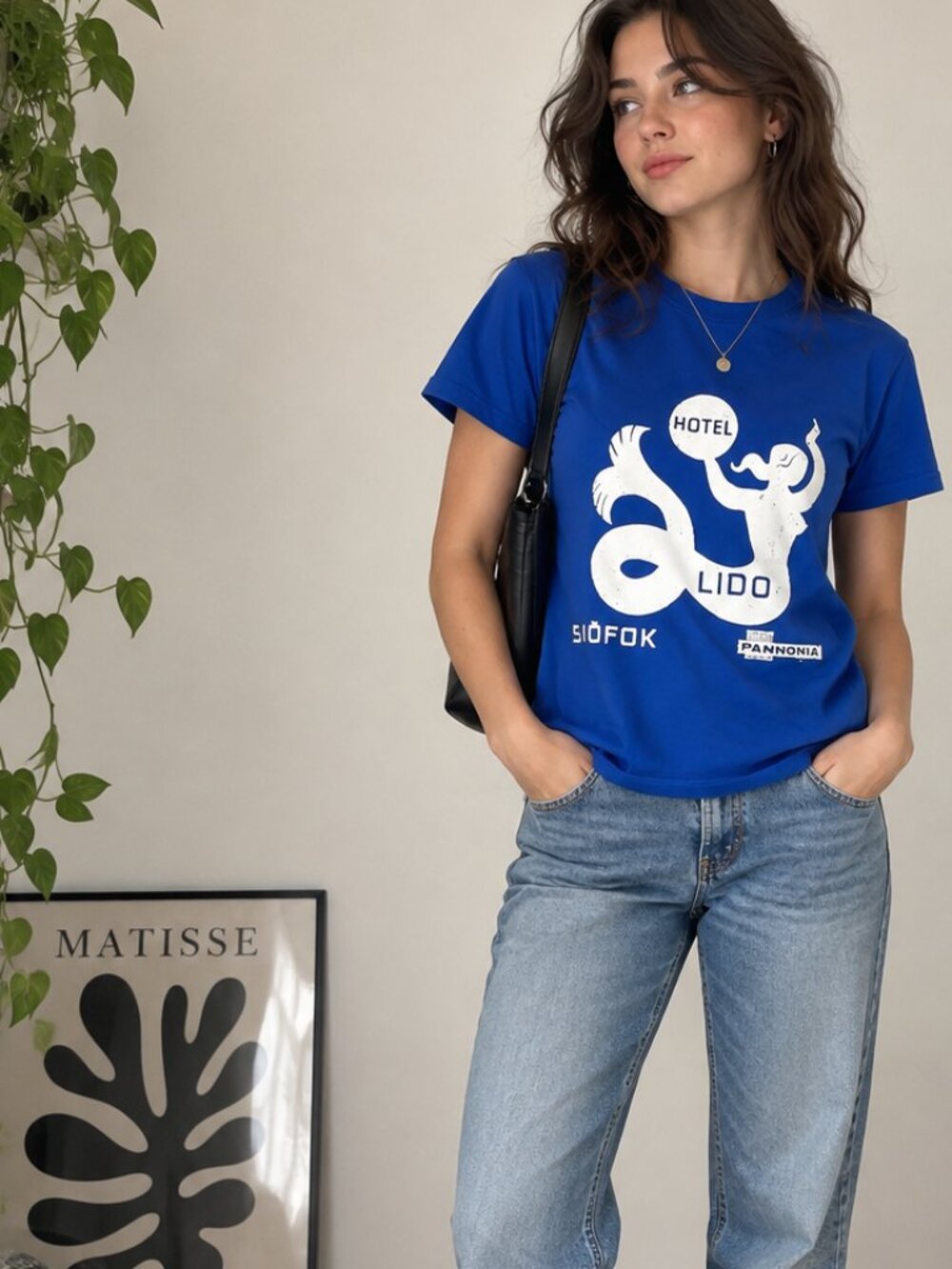 Blue graphic T-shirt